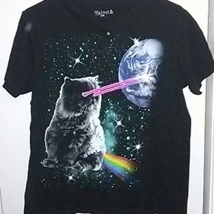 Galaxy cat tee shirt